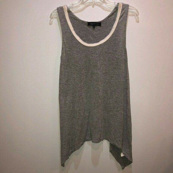 AK Anne Klein Womens Small Gray Sleeveless Shirt - Picture 2 of 6